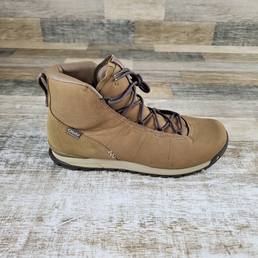 Oboz Hazel Mid Womens Boots Sz 9.5 Sandhill Leather Lace Up Hiking Ankle Boots